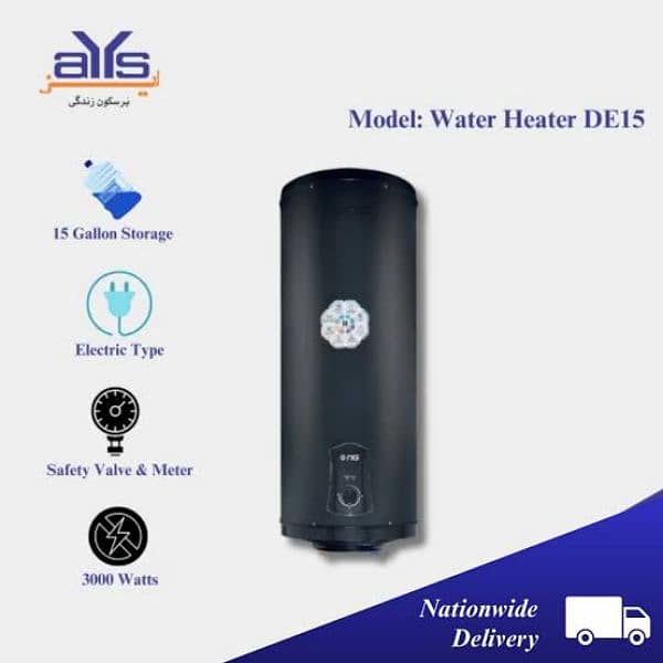 Nasgas Electric Geyser DE-15 Black 0