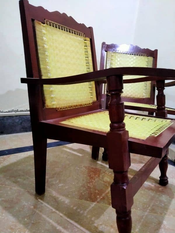 pure wooden chair just like brand new not too use 2