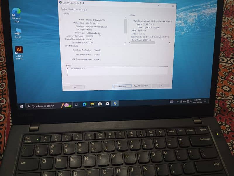 Lenovo i7, 8th generation, 512 gb NVme, 8 gb ram 11