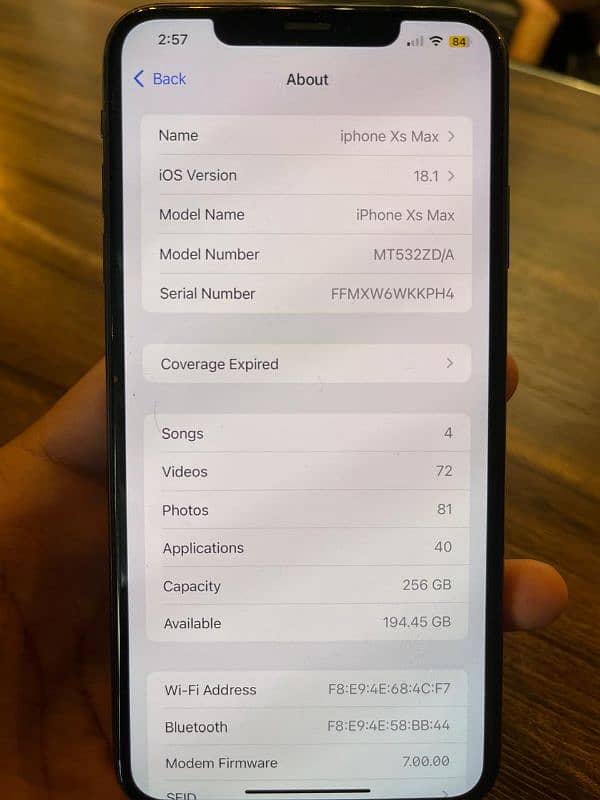 Iphone Xs max 256gb Pta Approved. 7