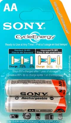 Rechargeable SONY cell AA rechargable AAA 1.2V batteries - & - Charger