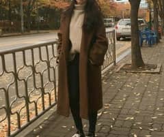 Korean long coat for female