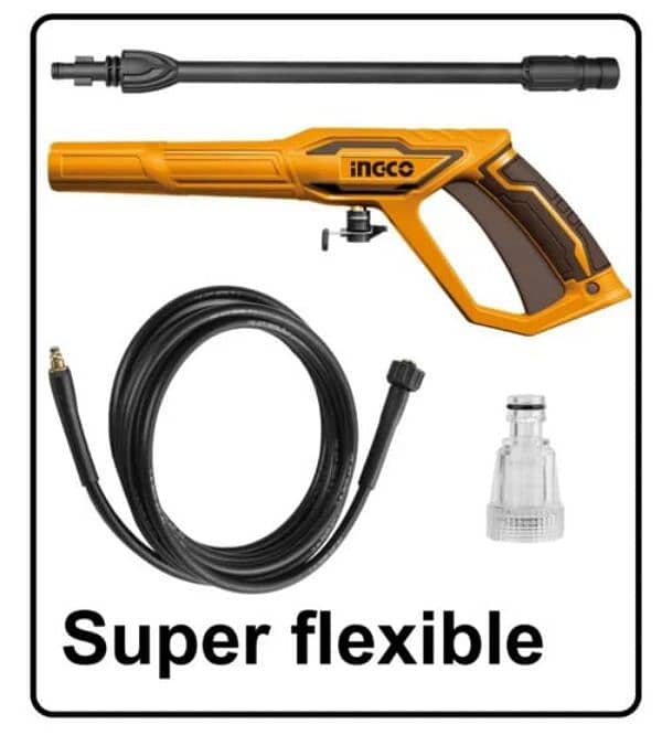 INGCO High Pressure Car Washer - 130 Bar, Copper Motor 1