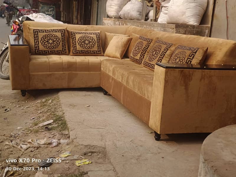 5 Seater sofa set / Corner sofa / Velvet sofa / L Shape sofa set 8