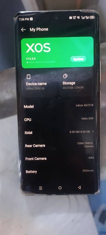 infinix zero 30 4g ram8+8 /256GB WhatsApp rabta kare 03402211136 0