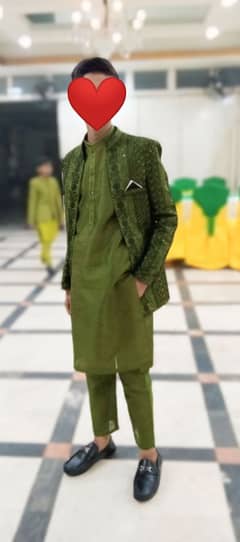 11 to 12 Year old boy Prince Coat with Kurta and Trouser.