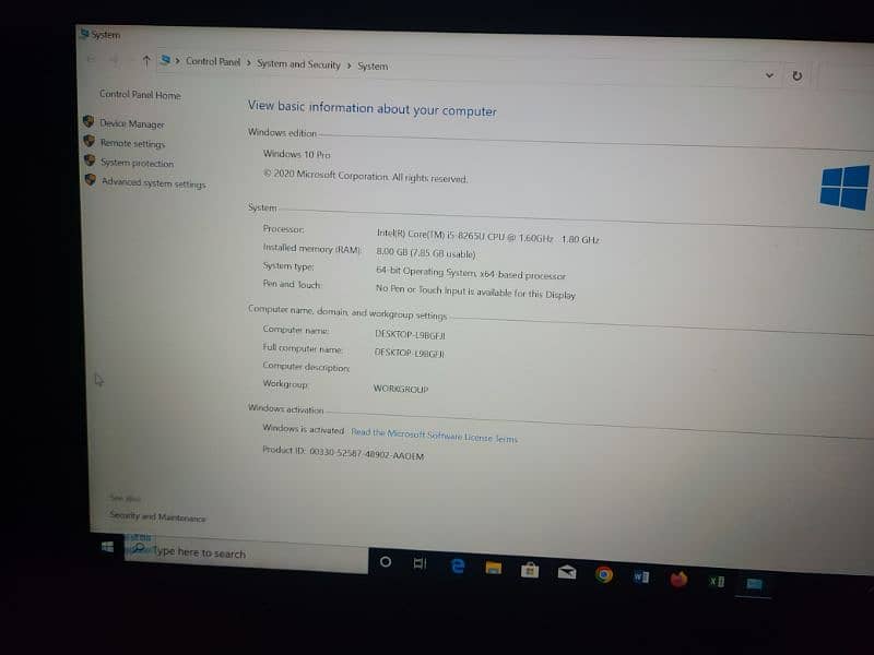 DELL LATITUDE 5400 CORE i5 8th Generation 1