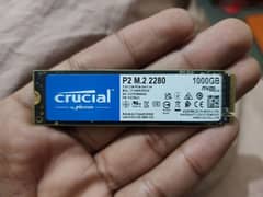 Crucial 1TB Nvme SSD laptop pulled out