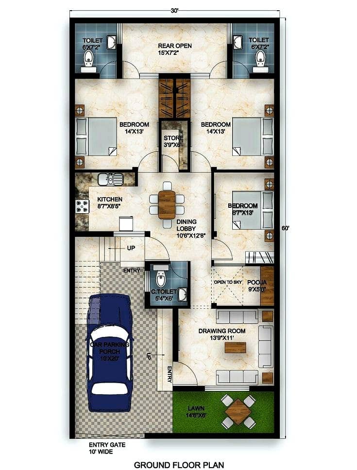 House map,(2D+3D) service,types of designs 6