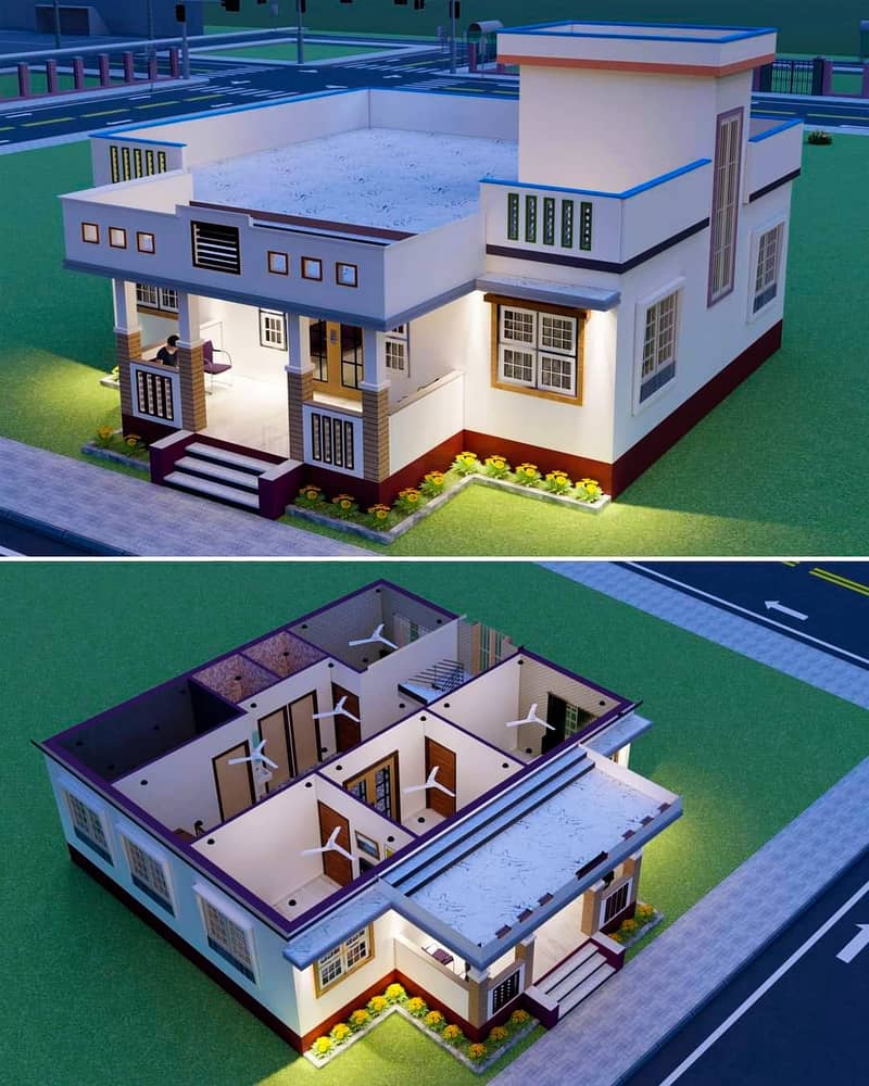 House map,(2D+3D) service,types of designs 14