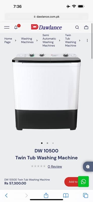 DW 10500 TWIN TUB washing machine 0