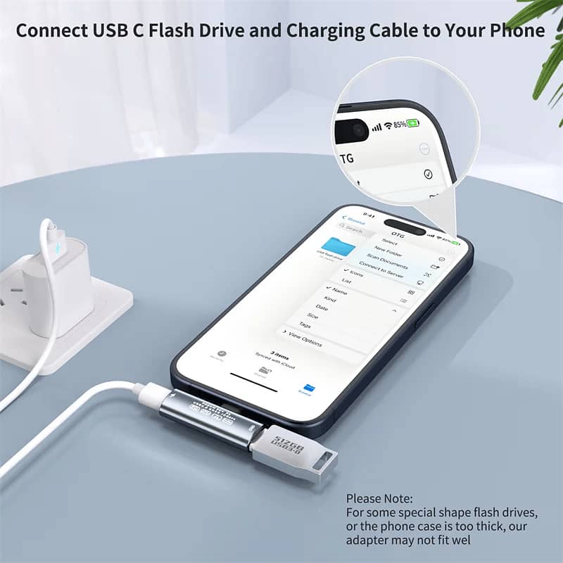 2 in 1 USB C Splitter Type C to Dual Type-C Charge Data Convert Cable 3