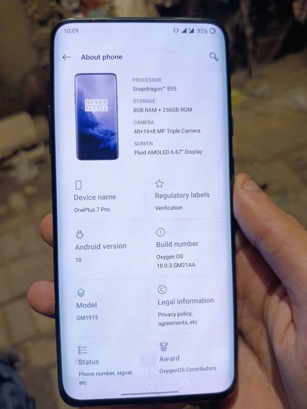 oneplus 7 pro dual sim approve 8/256 8