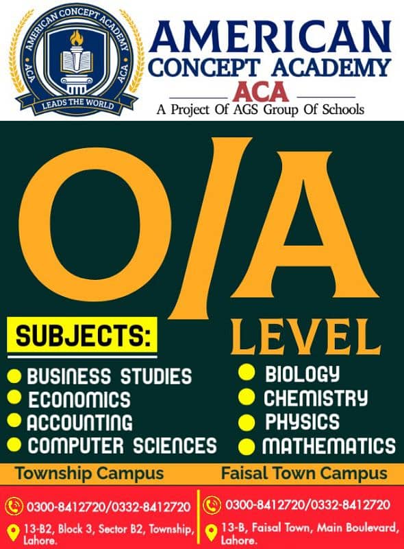 American concept academy for matric and o levels 0