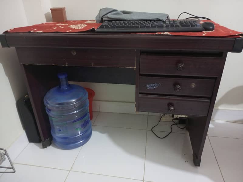 wooden table and office chair 2