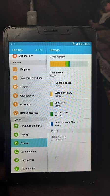 Samsung Tab PTA Approve Single sim 5