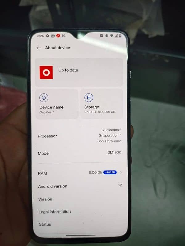 oneplus 7 8GB RAM 256 GB storage 1