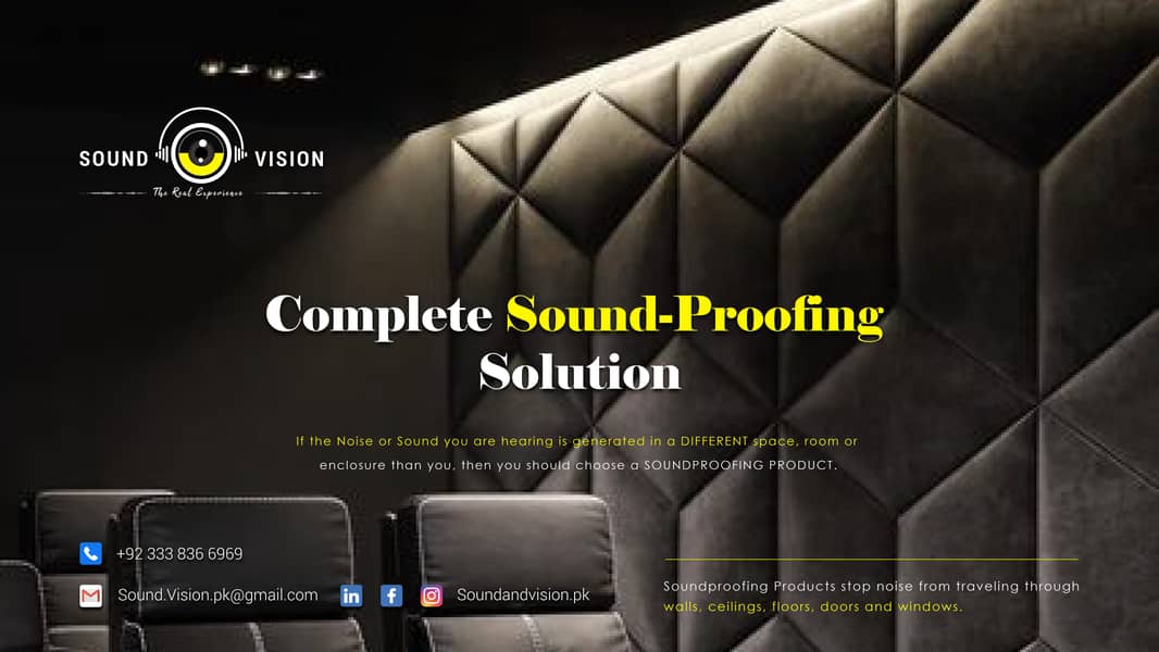 Complete Sound proofing, Acoustic and Custom interior 0