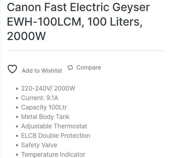 Canon electric gyser 3