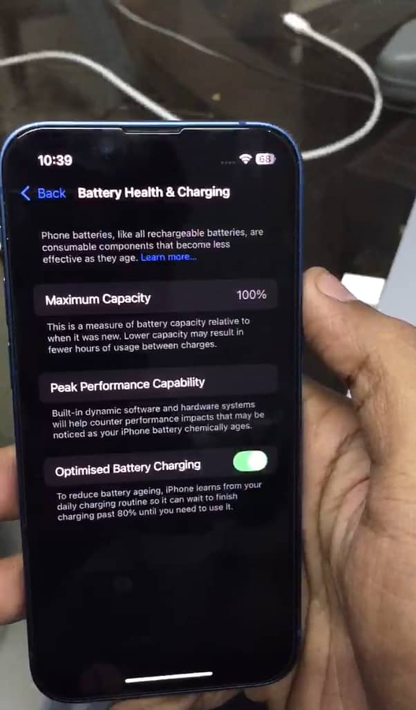 iPhone 13 mini 100% battery health 5