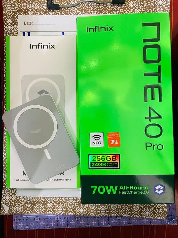 Infinix Note 40 Pro  12+12/256GB    PTA Approved  Almost New 2