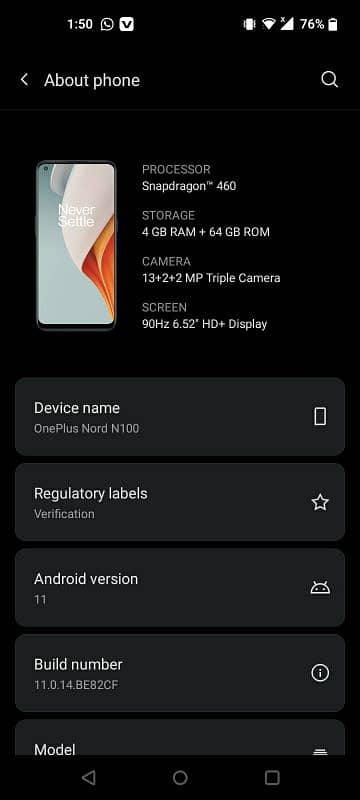 oneplus n100 4/64 5