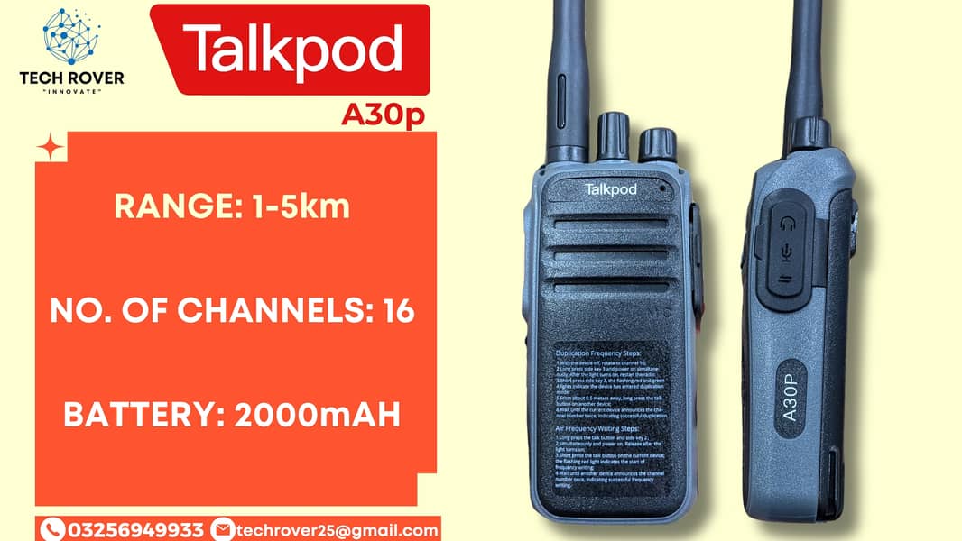 Walkie Talkie | Talkpod | Wireless Set | Talkpod A30p 0