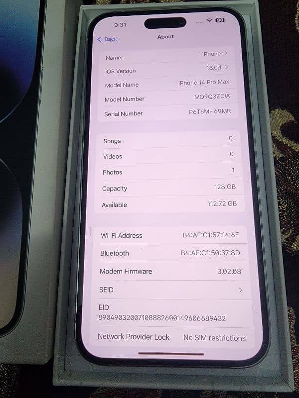 Apple iPhone 14 Pro Max Non PTA 128GB Fu 9