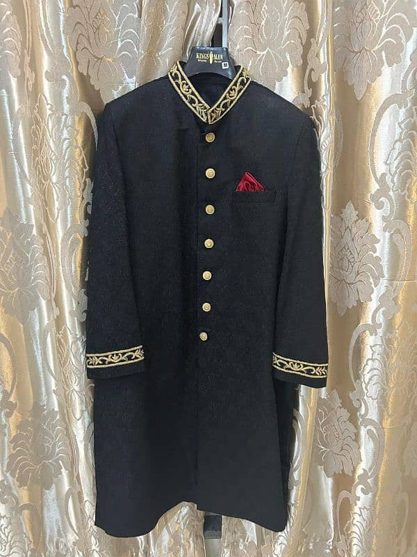 Black Sherwani for Groom 0