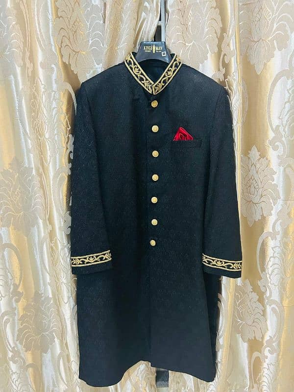 Black Sherwani for Groom 1