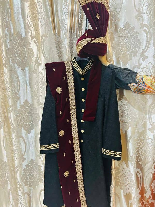 Black Sherwani for Groom 2