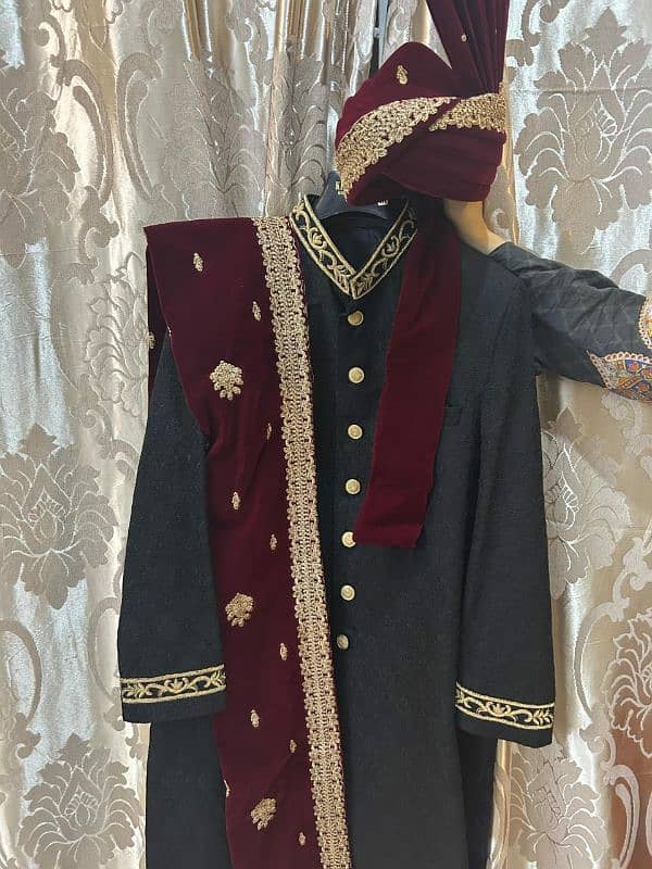 Black Sherwani for Groom 3