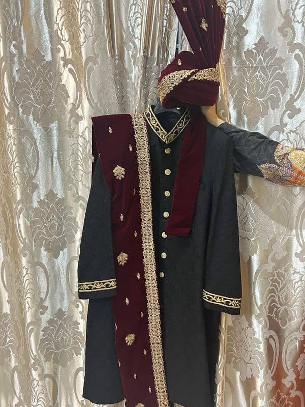 Black Sherwani for Groom 4