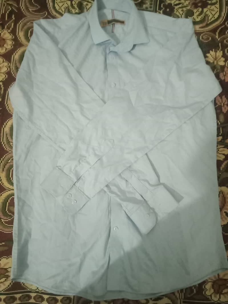 1 Time Used pure whool Dress coat with formal sky blue shirt 2