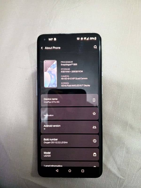 one plus 9 pro 8/256 dual sim globle 1