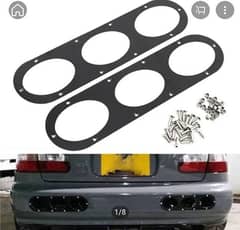 Bumper Diffuser Plates Aluminium Black