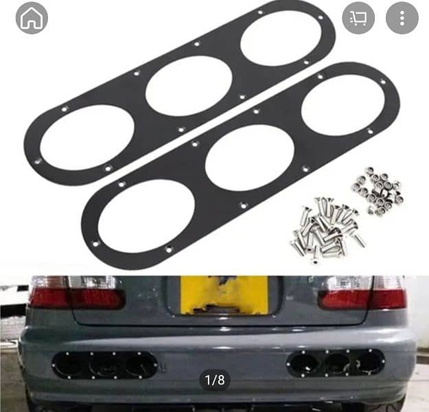 Bumper Diffuser Plates Aluminium Black 0