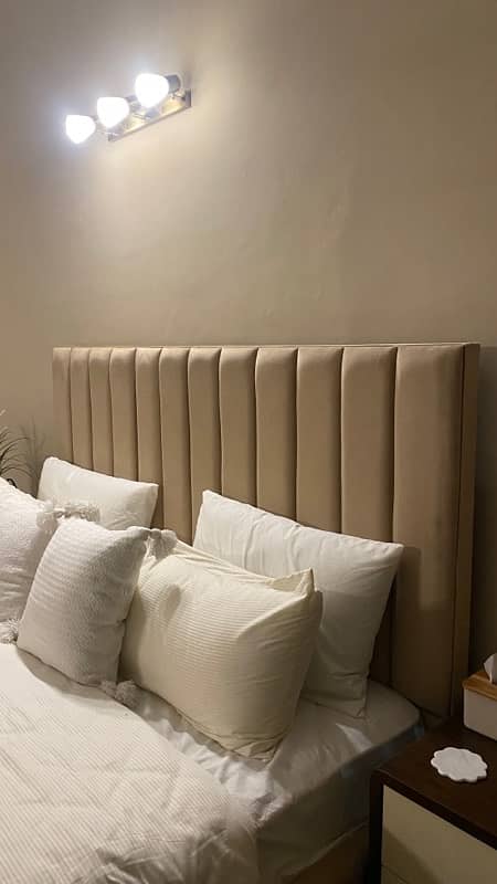 Suede Panel Bed - King Size 1