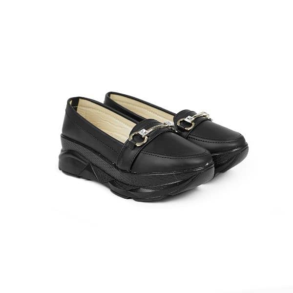 Black Double Sole Buckle Pumps MW-013 0