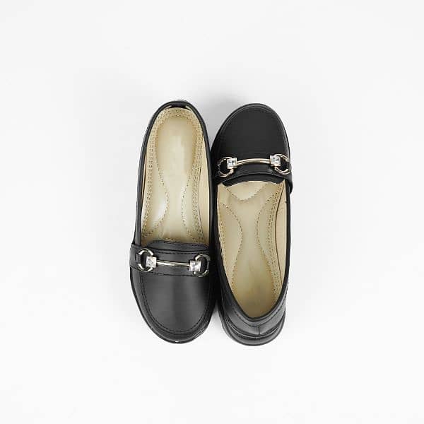 Black Double Sole Buckle Pumps MW-013 1