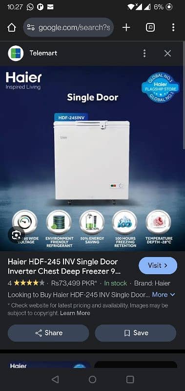 Haier refrigerator HDF-245 INV 1