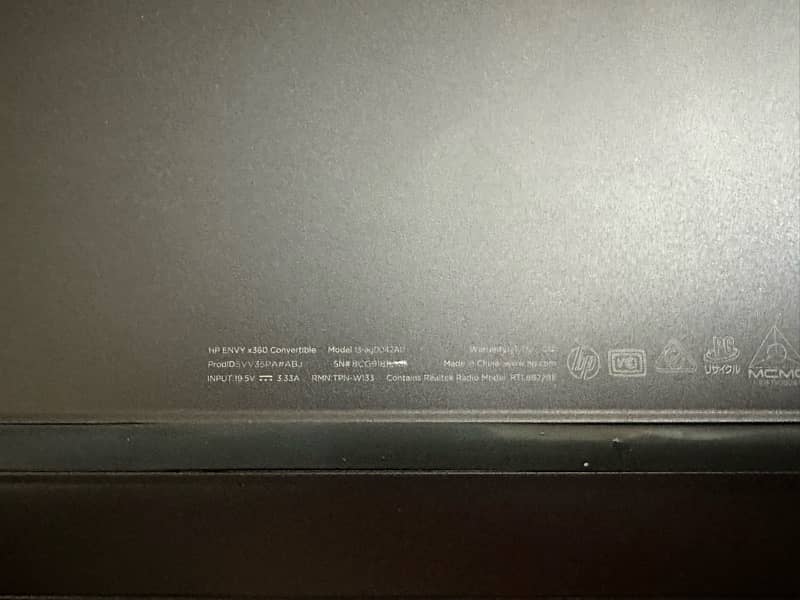 Hp Envy x360 16GB RAM 512GB SSSD (Hard Drive) 3