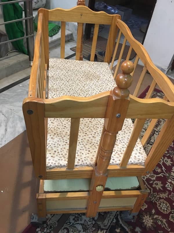 wooden baby cot 4