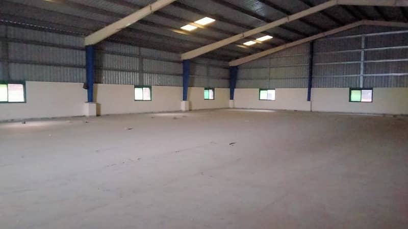 I-9 WAREHOUSE 8500 SQ. FEET GOOD HEIGHT BEST LOCATION NEAR TO DRY PORT SEPARATE GATE FOR IN & OUT. PARKING SPACE FOR LONG VEHICLES 1