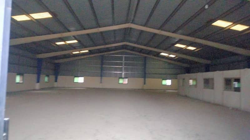 I-9 WAREHOUSE 8500 SQ. FEET GOOD HEIGHT BEST LOCATION NEAR TO DRY PORT SEPARATE GATE FOR IN & OUT. PARKING SPACE FOR LONG VEHICLES 8