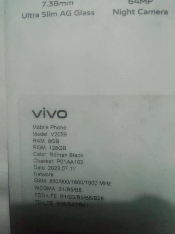 vivo y73  phon sale 100 by 100 condition 8