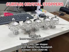 5 CRYSTAL CURTAIN STOPPERS