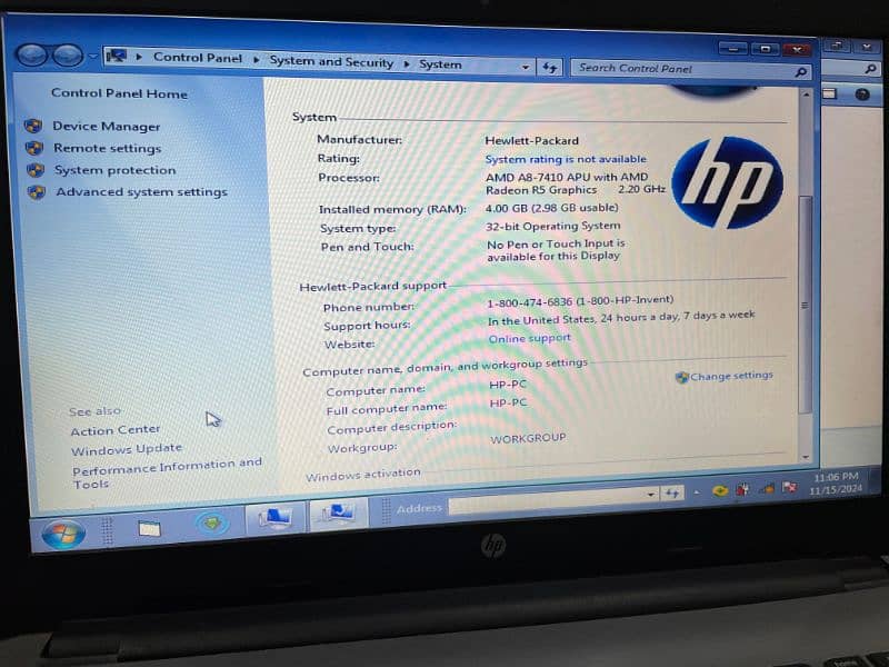 Hp amd a8_7410 8