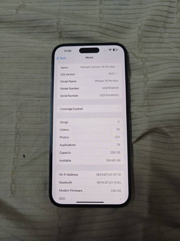 Iphone 14 Pro Max Non Pta 256GB 6