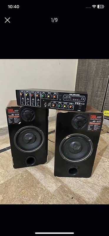 Amplifier and speaker for sale urgent 5